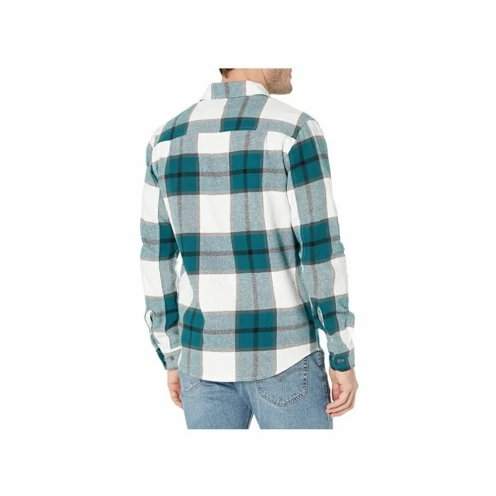 True Religion Men's Long Sleeve Ink Blue Plaid Shirt 2XL NWT
